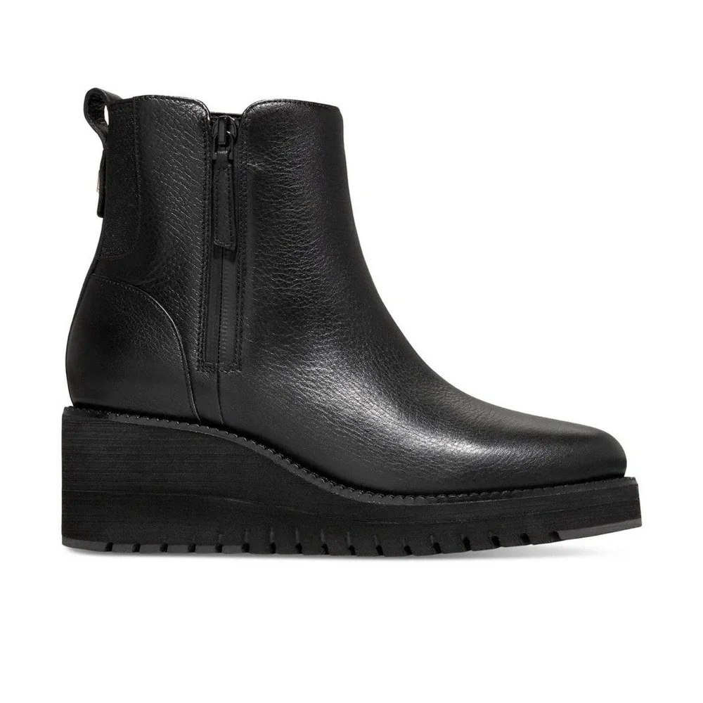 Cole Haan Size 9.5 N Narrow Black Leather Waterproof Boots NEW ZeroGrand $279‎
